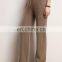 Women Waffle Knit Loose Wide Leg Casual Cashmere Pants with Drawstring