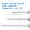 1/2 NPT Waterproof Stainless Steel Thermocouple Sensor Probe 50mm 100mm 150mm 200mm for PID Temperature Controller 2M wire
