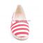 red white canvas stripes shoes