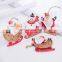 Ceramic Sled Doll Creative Christmas Ceramic Old Man Snowman Pendant Decoration Christmas Toy