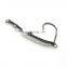 New product 3D eyes single barb hook metal spoon lure artificial bait