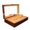 OEM High End Top Glasses 12 Digits Wooden Watch Display Box Storage Watch Wood