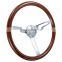 380mm Wood steering wheel for antique car, antique steering wheel wood