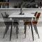 luxury modern extendable scandinavian marble top dining dinning table and chair combination 6 chairs dining table set