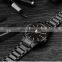 HANNAH MARTIN 1756 Modern business quartz wrist watches men simple cool black watch bracelet steel