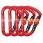 JRSGS Wholesale 4PCS 25kN Rock Climbing Snap Hook Carabiner Customized LOGO Auto Locking Aluminum Lightweight Carabiner