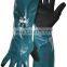 15G Nylon lining with Black and Blue sandy nitrile coated palm Chemical and Cut Resistant Gloves