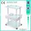 new fashion beauty spa equipment glass shelf trolley for sale