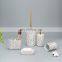White with Golden Streaks Creative Golden line Soap Dispenser Toothbrush Holder Tumbler Soap Dish toieltbrush holder Bathroom Ac