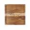 Acacia Wood Square Dinner Plates Wood Plates Serving Tray for Dishes Snack