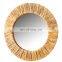Hot Selling Rustic Water Hyacinth Mirror Boho Straw wall Vintage Decoration High Quality Vietnam Supplier