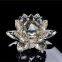 Colored Artificial Crystal Candle Holders Flower Buddhist Candlestick Glass Lotus Base Lanterns Candles Decoration Jars