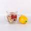Wholesale 400ml clear glass mug cup with handle better than tooth mug/beer mug