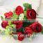 The simulation camellia rose bouquets of flowers, silk flower decoration decoration household plastic flower flower