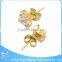 ZS20123 cheap wholesale surgical steel star zircon stud earrings stick earrings