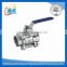 made in china casting threaded stainless steel 3pc ball valve