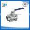 made in china casting threaded stainless steel 3pc ball valve