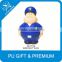 promotion gifts football shape PU toy keychain ECO friendly logo printed PU toy keychain