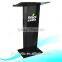 YZ-0076 black color factory acrylic podium, plexiglass pulpit, reception desk