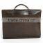 Chocolate Brown Leather Briefcase High Quality