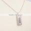 Factory Price Stainless Steel Wire Rectangle Pendant Necklace