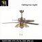 European Style Classic Wood Ceiling Fan Lamp