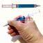 Pack of 60 High Quality Fun Party Novelty Blue Syringe Pens Fashion Collectible Injection Needle Shape Ball Point Pen