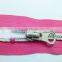 5# nylon zipper silver teeth zipper close end with thumb puller zipper plastic bottom stoper coate zipper