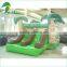 small size inflatable frost shape green slide , inflatable 2 lines water slides