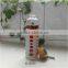 eco personalized pyrex glass drink bottle with bamboo top