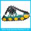 farm machinery parts snowplow track chassis with rubber coating