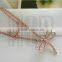 2016 jewelry trends women alloy rose gold plated rhinestone dragonfly necklace