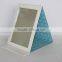 Beauty Gifts Small Square Blue Leather Foldable Makeup Mirror