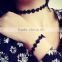 China hot sale velvet black choker jewellery necklace and bracelet set jewelry set                        
                                                                                Supplier's Choice