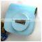 Blue PU Leather Bags Instax Mini 8 Polaroid Instant Case For Fujifilm Camera