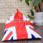 2016 Year New Triangle Big Pillow Bean Bag with UK flag for indoor outdoor use