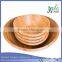 Set of 5 Stackable Bowls Home Bamboo Salad Bowl Set