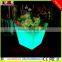 LED light flower pot modern indoor low square planter pot with LED light