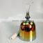 golden titanium quartz crystal singing Grail with handle or stand and seven color