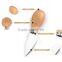 5 pcs wood handle cheese knife set with wooden block