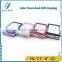 6000mAh Two-sided Dual-USB Solar Power Bank LED Torch Light for IPhone Silver