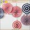 Party decoration handmade hanging striped paper pinwheels