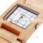 Hot Sale Top Gift Item Black Ebony Wood Watch Square Face Luxury Wristwatch Wooden Watches for Men Gifts