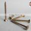 Yellow Zinc Stainless Furniture Screw From China Manufacturer Supplier Shipping in Tainjin Port
