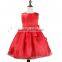 Factory Price Soild Color Baby Girl Frill Dress O Neck Sleeveless Baby Girl Frill Dress