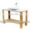 Natural Stone Vanity Top Basin With Wooden Frame