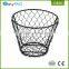 Best Selling Home Accessories Metal Wire Mesh Balck Painting Fruit Basket