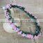 pink color artificial faux floral bride handmade headband favour deocration