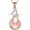 925 sterling silver women favorite gemstone jewelry rose quartz pendant jewelry charm