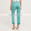 Wholesale oem friendly new color cuffed casual pencil pants woman